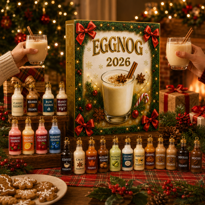 CHRISTMAS KICKOFF: 48% OFF – 2026 Eggnog Flavours Advent Calendar – 24 Days of Festive Bottle Surprises, Gift for Christmas Drink Lovers, Acrylic Ornaments Blind Box