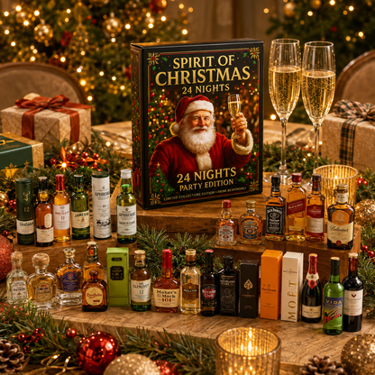 CHRISTMAS KICKOFF: 48% OFF – 2026 Spirit of Christmas Advent Calendar – 24 Nights of Festive Bottle Ornaments, Luxury Acrylic Blind Box – Gift for Whisky & Spirits Lovers