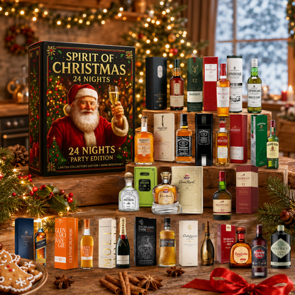 CHRISTMAS KICKOFF: 48% OFF – 2026 Spirit of Christmas Advent Calendar – 24 Nights of Festive Bottle Ornaments, Luxury Acrylic Blind Box – Gift for Whisky & Spirits Lovers