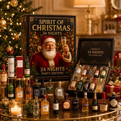 CHRISTMAS KICKOFF: 48% OFF – 2026 Spirit of Christmas Advent Calendar – 24 Nights of Festive Bottle Ornaments, Luxury Acrylic Blind Box – Gift for Whisky & Spirits Lovers
