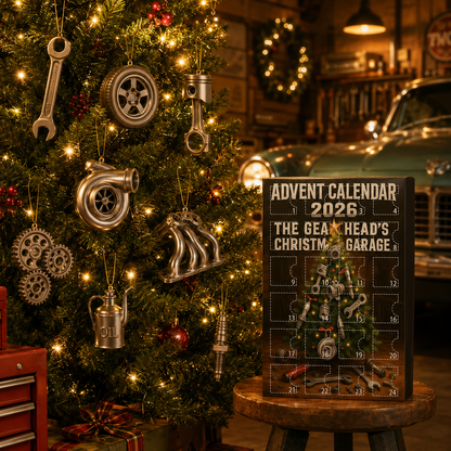 CHRISTMAS KICKOFF: 48% OFF – 2026 Gearhead’s Christmas Garage Advent Calendar – 24 Days of Automotive Parts Surprises, Acrylic Ornaments Blind Box – Gift for Car Lovers