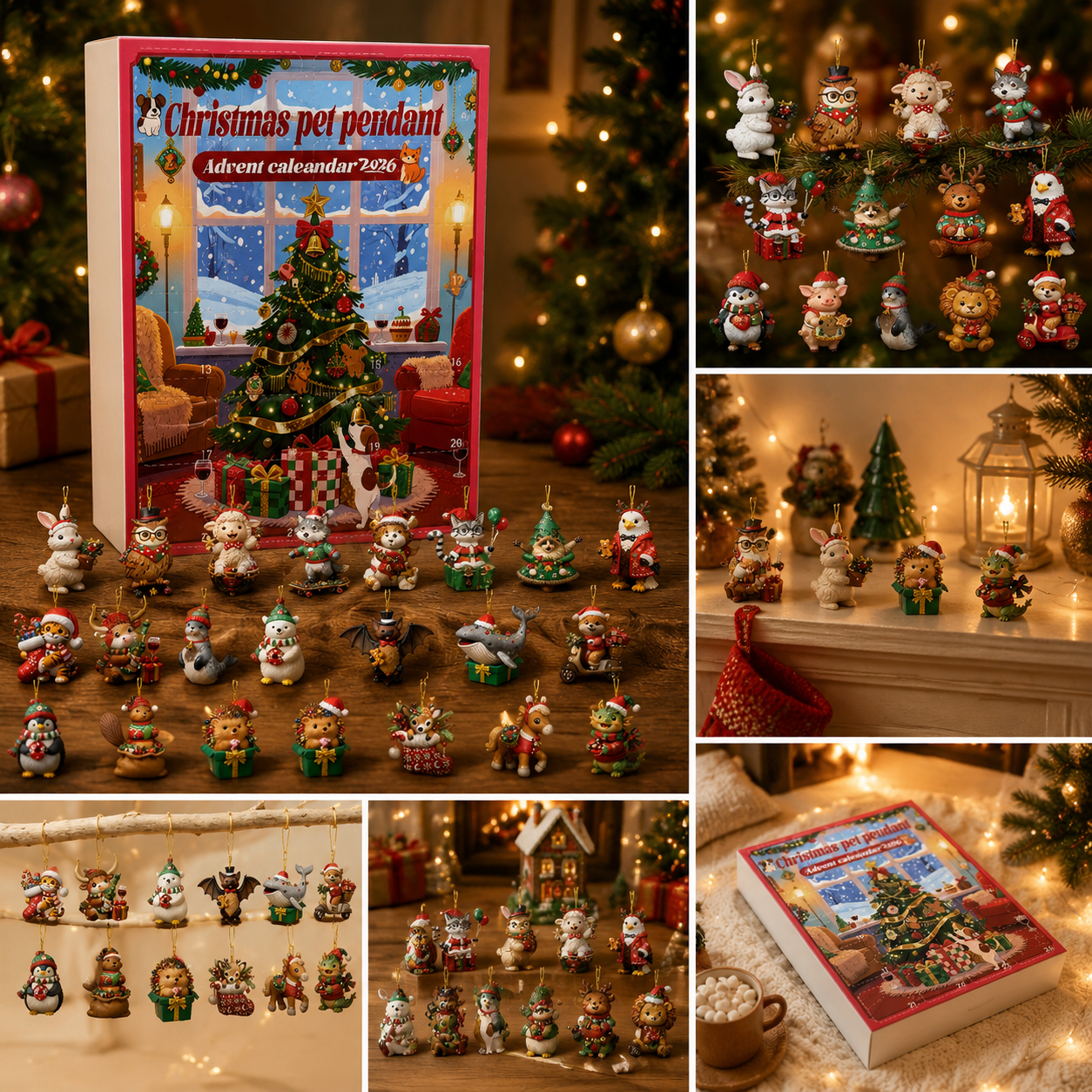 CHRISTMAS KICKOFF: 48% OFF – 2026 Christmas Pet Pendant Advent Calendar – 24 Days of Adorable Animal Surprises, Acrylic Ornaments Blind Box – Gift for Animal Lovers