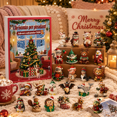 CHRISTMAS KICKOFF: 48% OFF – 2026 Christmas Pet Pendant Advent Calendar – 24 Days of Adorable Animal Surprises, Acrylic Ornaments Blind Box – Gift for Animal Lovers