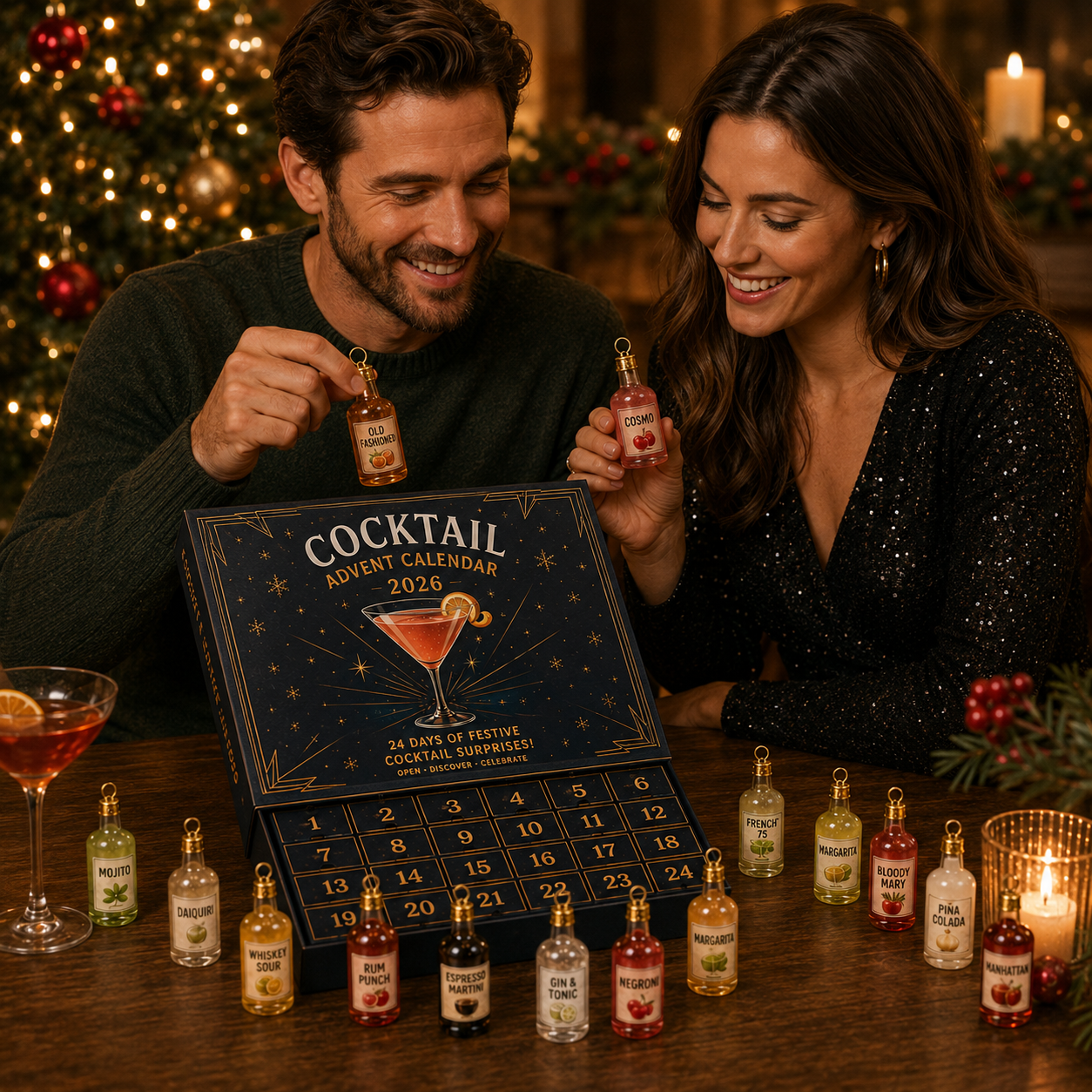 🍸 2026 Cocktail Cheers Advent Calendar – 24 Days of Mini Mixology Surprises 🎄