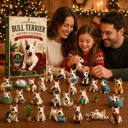 🎄 2026 Bull Terrier Christmas Moments Advent Calendar – 24 Days of Paws, Play & Personality 🐾