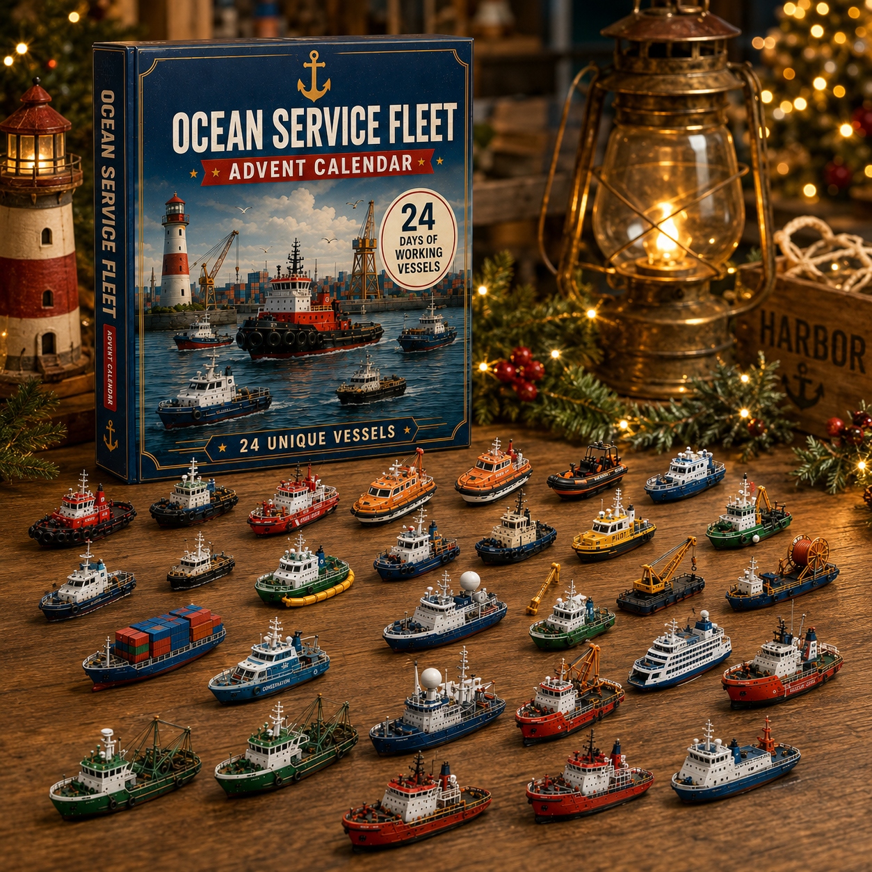 CHRISTMAS KICKOFF: 48% OFF – 2026 Ocean Service Fleet Advent Calendar – 24 Days of Maritime Mission Surprises, Ship Collectible Blind Box – Gift for Ocean Lovers