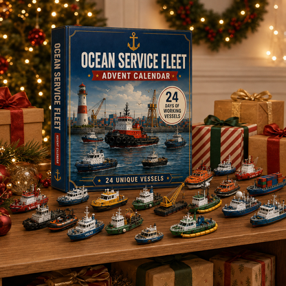 CHRISTMAS KICKOFF: 48% OFF – 2026 Ocean Service Fleet Advent Calendar – 24 Days of Maritime Mission Surprises, Ship Collectible Blind Box – Gift for Ocean Lovers
