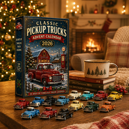 CHRISTMAS KICKOFF: 48% OFF – 2026 Classic Pickup Trucks Advent Calendar – 24 Days of Timeless Truck Legends, Vintage Vehicle Collectible Blind Box