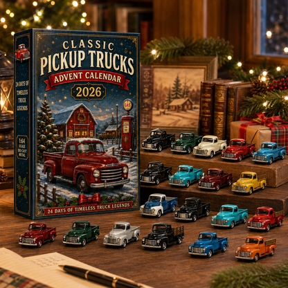CHRISTMAS KICKOFF: 48% OFF – 2026 Classic Pickup Trucks Advent Calendar – 24 Days of Timeless Truck Legends, Vintage Vehicle Collectible Blind Box