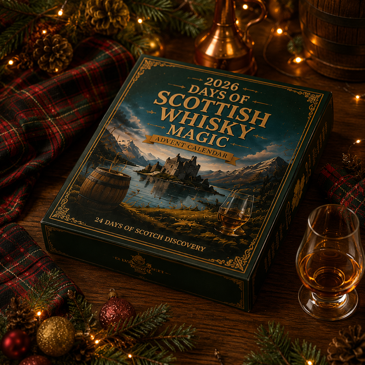 CHRISTMAS KICKOFF 49% OFF - 🥃 2026 Scottish Whisky Discovery Advent Calendar – 24 Days of Whisky Magic Blind Box