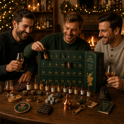 CHRISTMAS KICKOFF 49% OFF - 🥃 2026 Scottish Whisky Discovery Advent Calendar – 24 Days of Whisky Magic Blind Box