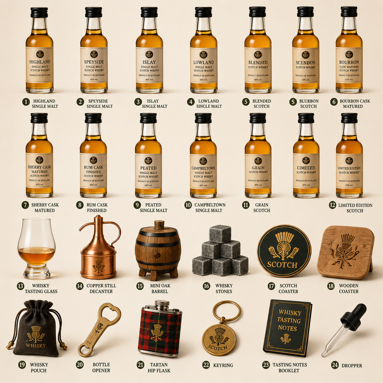 CHRISTMAS KICKOFF 49% OFF - 🥃 2026 Scottish Whisky Discovery Advent Calendar – 24 Days of Whisky Magic Blind Box