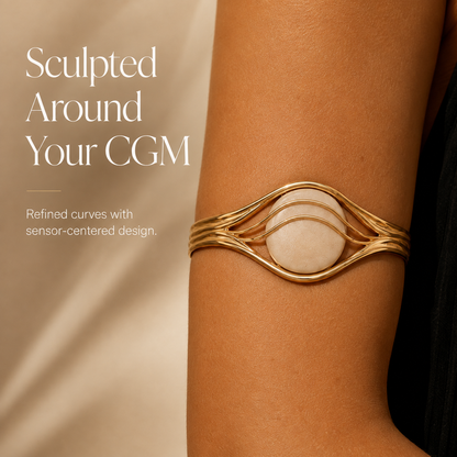 ✨ CGM Jewelry Bracelet – 18K Gold-Plated Adjustable Cuff