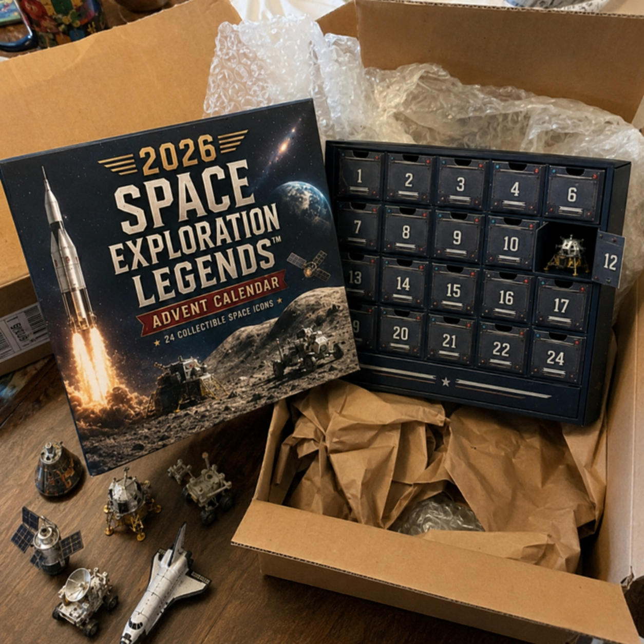 2026 Space Exploration Legends Advent Calendar – 24 Days of Space Missions, 24 Collectible Surprises