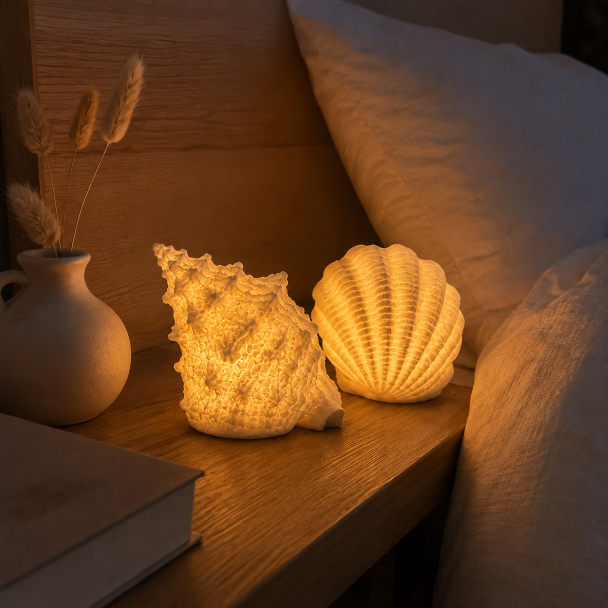 🐚Coastal Afterglow Shell & Conch Light Set
