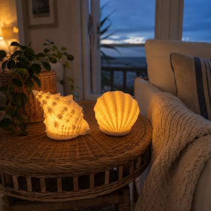 🐚Coastal Afterglow Shell & Conch Light Set
