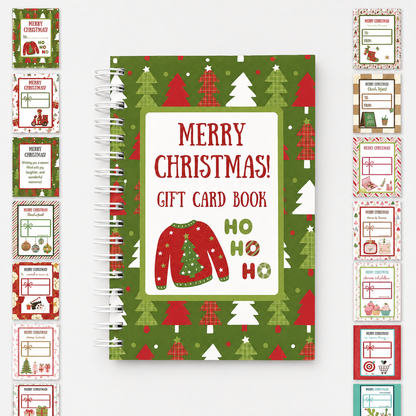 🔥⏰ LAST DAY SALE ONLY￡9.99!! 🎅Christmas Gift Card Booklet -👍DIY Spiral-Bound Christmas Gift Card Holder Book