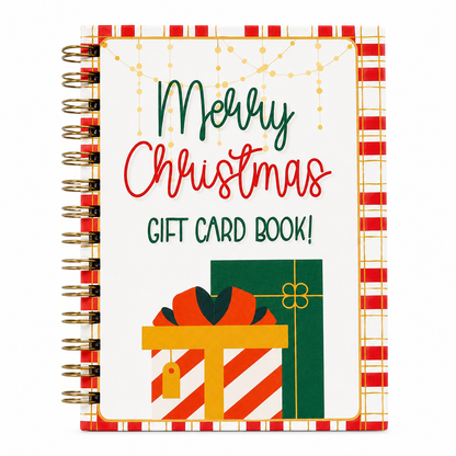 🔥⏰ LAST DAY SALE ONLY￡9.99!! 🎅Christmas Gift Card Booklet -👍DIY Spiral-Bound Christmas Gift Card Holder Book