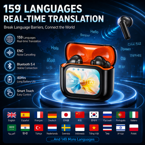 2026 New Bluetooth Wireless Noise-Canceling Translation Earbuds