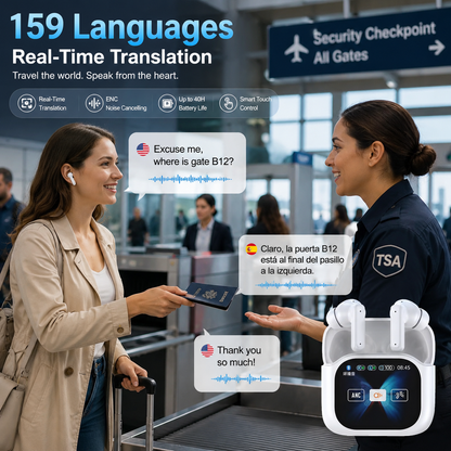 2026 New Bluetooth Wireless Noise-Canceling Translation Earbuds