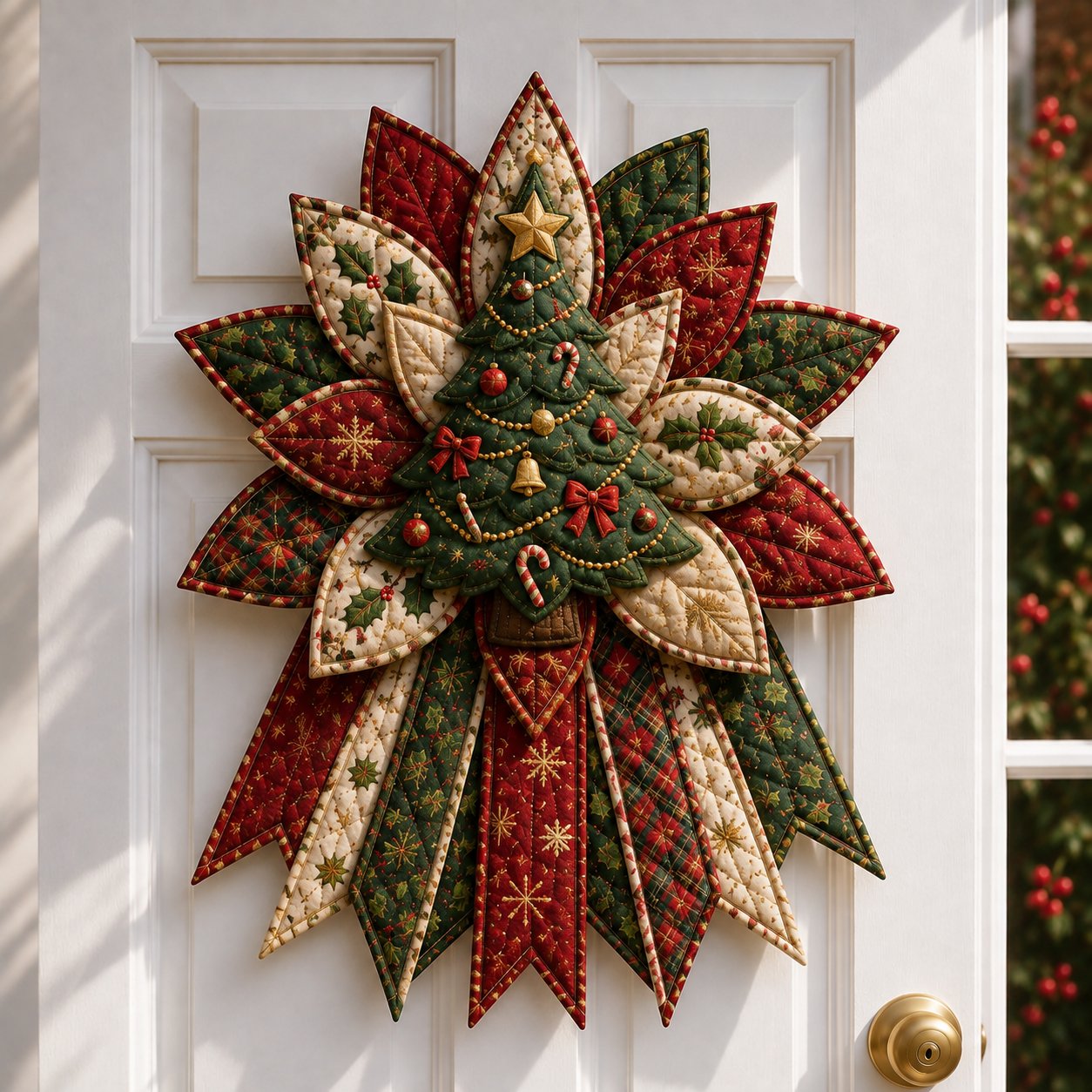 🎄Festive Quilted Christmas Door Hanging DIY Sewing Kit