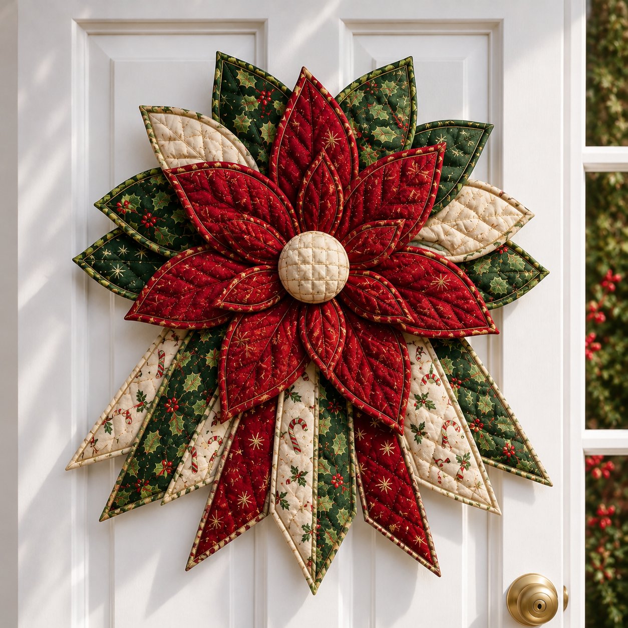 🎄Festive Quilted Christmas Door Hanging DIY Sewing Kit
