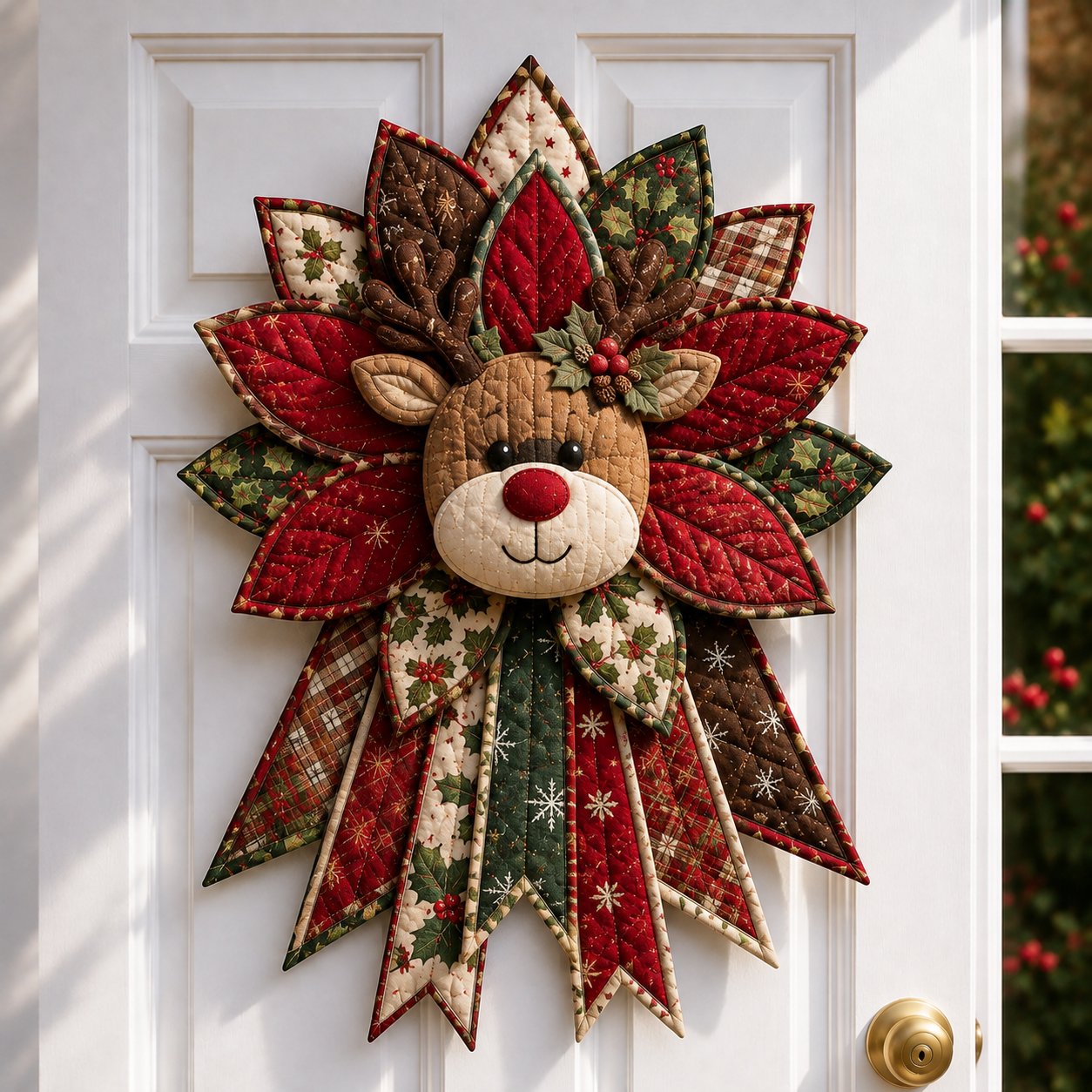 🎄Festive Quilted Christmas Door Hanging DIY Sewing Kit