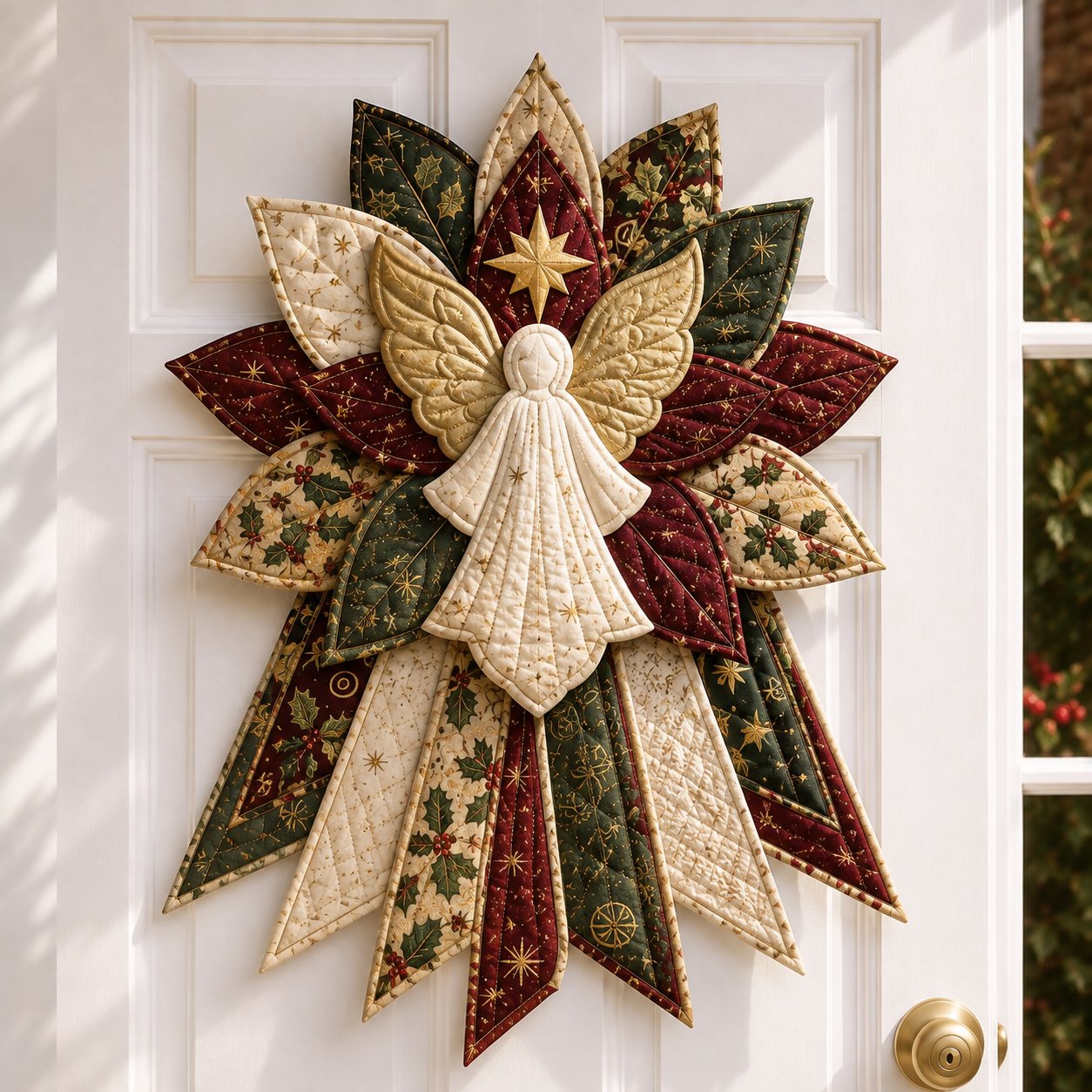 🎄Festive Quilted Christmas Door Hanging DIY Sewing Kit