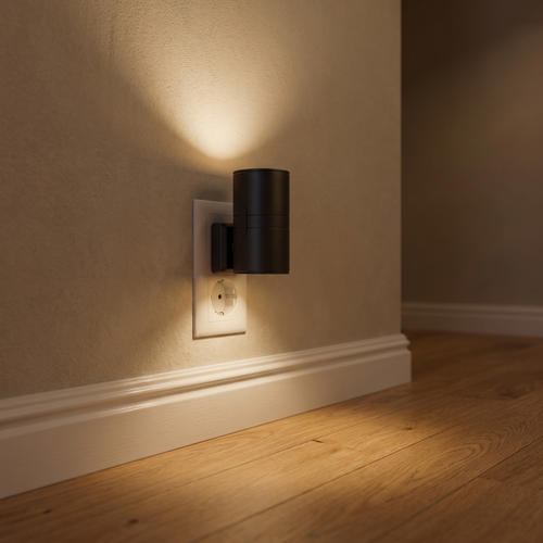 ❄️Summerfresh 50% OFF!✨Plug-In Dusk-to-Dawn Wall Light – 3000K Warm Up & Down Night Light with Pass-Through Socket