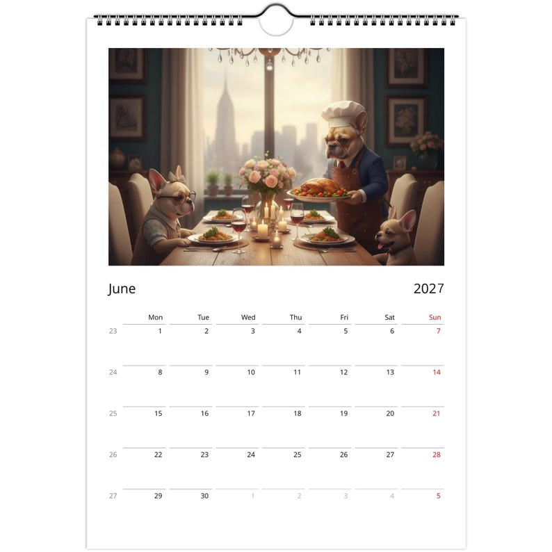 French bulldog Calendar 2027 - Daily Activities