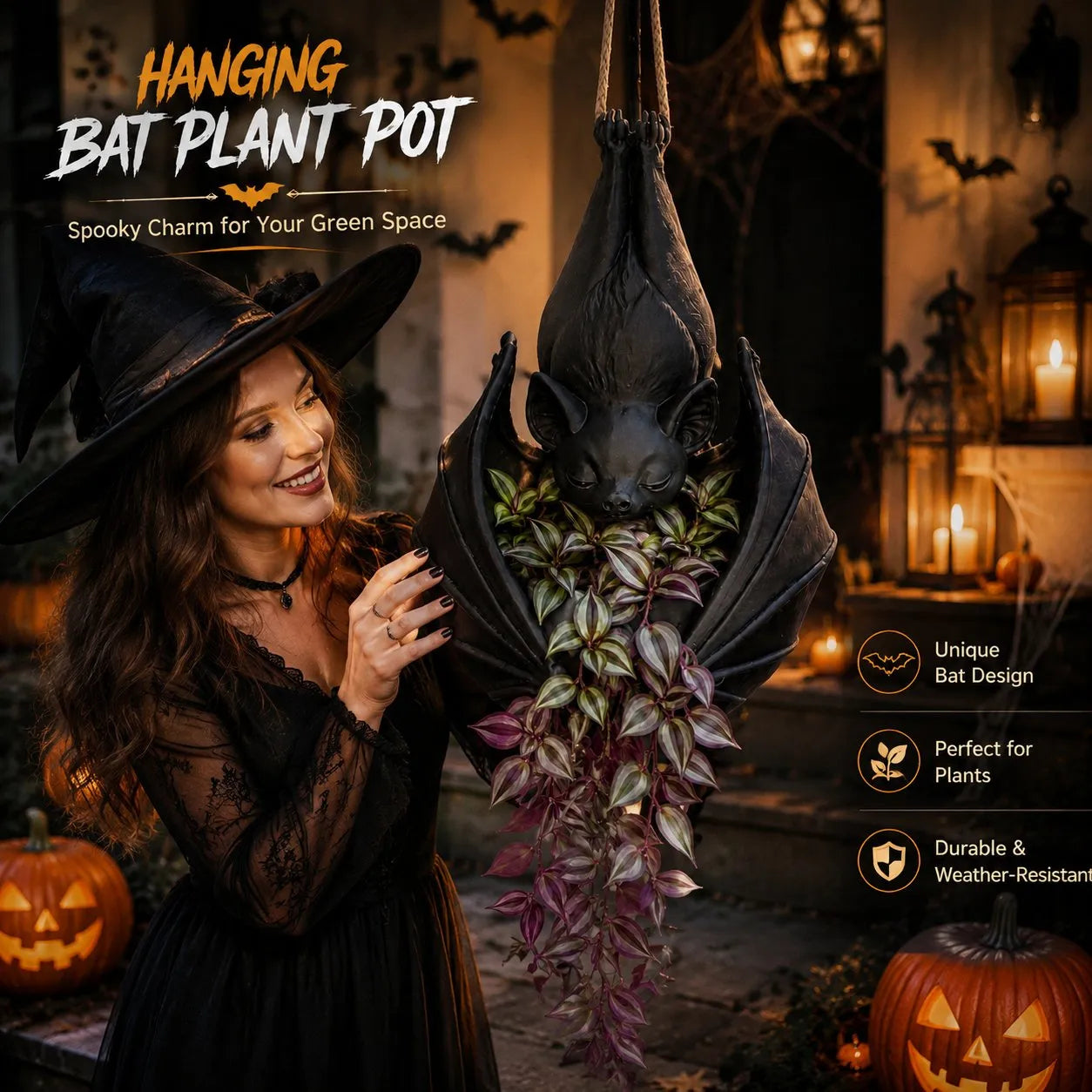 👿🦇Hanging Bat Plant Pot ——Life Art🪴