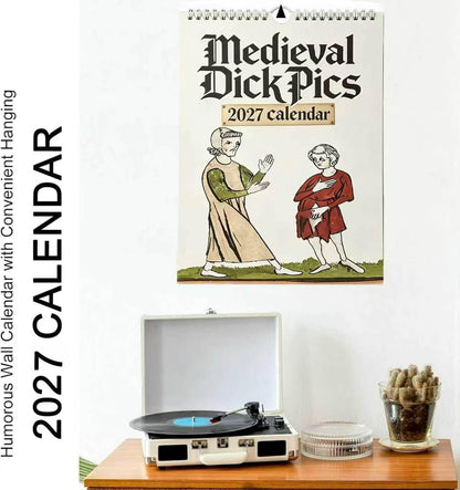 Christmas Sale - 49% Off-Funny Medieval Pics Wall Calender 2027