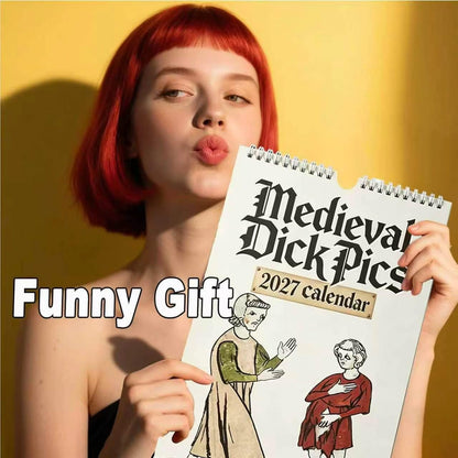 Christmas Sale - 49% Off-Funny Medieval Pics Wall Calender 2027