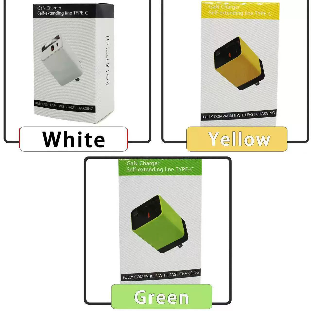 ⚡80W Fast Charging Phone Charger Block with Retractable 80cm Type-C Cable