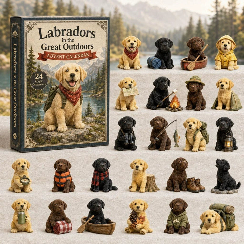 CHRISMAST KICKOFF 48% OFF - 2026 Mountain Forest Backpack Labrador Blind Box - 24-Day Festive Countdown, Acrylic Charms Blind Box - Gift For Dog Lovers