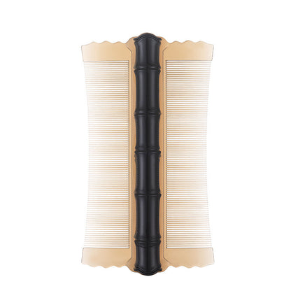 🎋 Bamboo Styling Double-Sided Fine Teeth Comb | Removes Lice & Dandruff | Ergonomic Grip | All Hair Types | For Adults, Kids & Pets 🌿✨