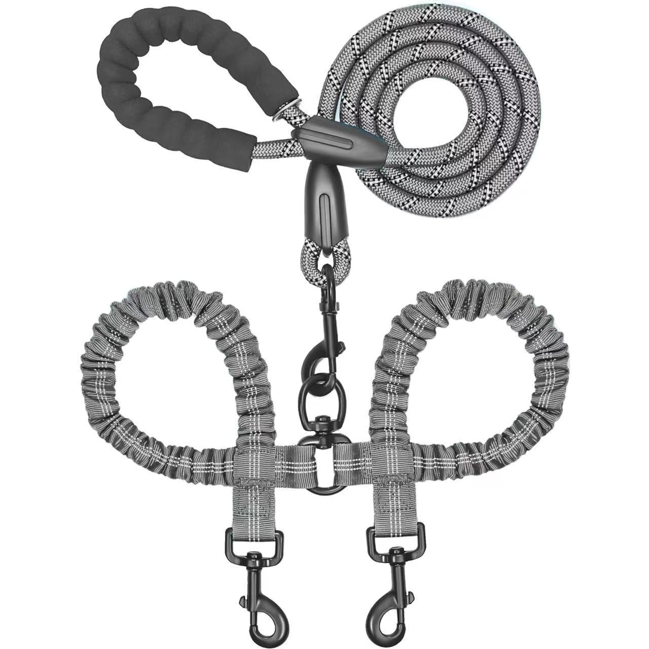 🐕Heavy Duty Dog Leash with Shock Absorbing Bungee