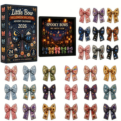 HALLOWEEN KICKOFF: 48% OFF – 2026 Little Bow Halloween Advent Calendar – 24 Days of Magical Bow Surprises, Spooky Acrylic Ornaments Blind Box