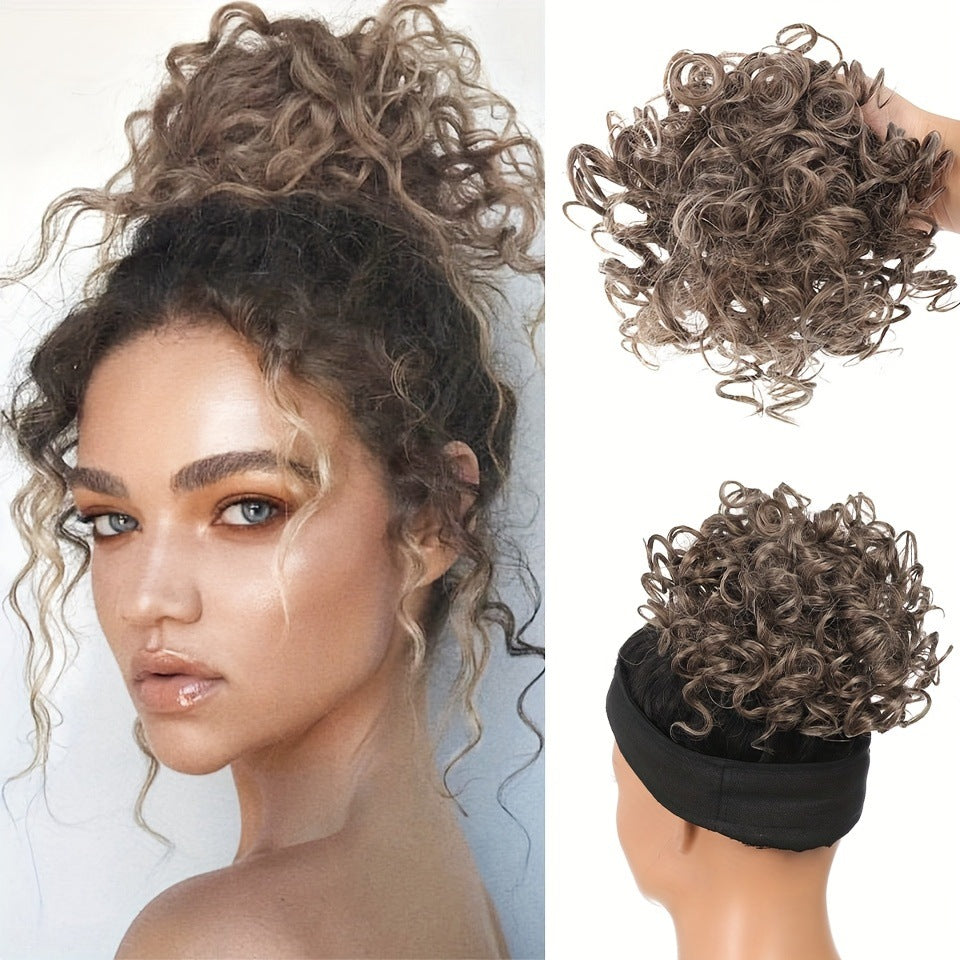🎁2026 New Arrivals 47% OFF💥Short, curly hairpiece – Chignon with elastic drawstring
