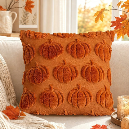 🎃✨ Bring Halloween Home! Cozy Pumpkin Throw Pillow Cover for a Warm & Festive Fall Atmosphere