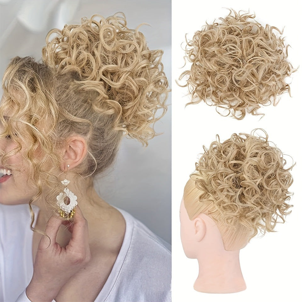 🎁2026 New Arrivals 47% OFF💥Short, curly hairpiece – Chignon with elastic drawstring