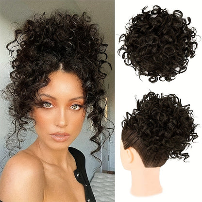 🎁2026 New Arrivals 47% OFF💥Short, curly hairpiece – Chignon with elastic drawstring