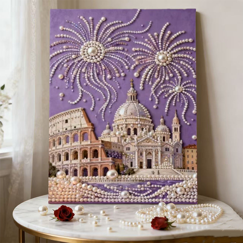 🏰✨DIY Beaded Art Kit - Castle Pearl Painting🎇