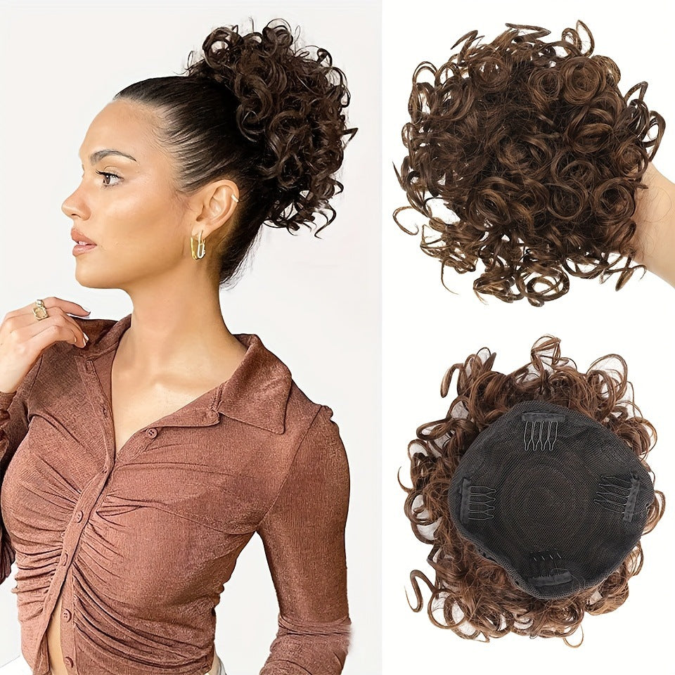 🎁2026 New Arrivals 47% OFF💥Short, curly hairpiece – Chignon with elastic drawstring