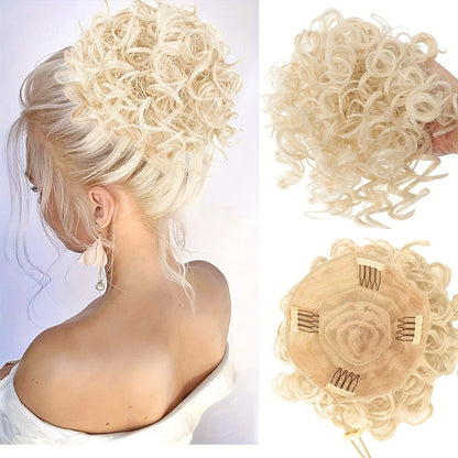 🎁2026 New Arrivals 47% OFF💥Short, curly hairpiece – Chignon with elastic drawstring