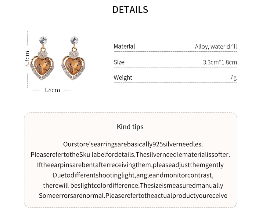 💖 49% OFF NOW! ✨ Women's Sparkling Double Heart Drop Earrings – Cubic zirconia – Romantic design, lightweight – perfect for daily wear or gifting 💎