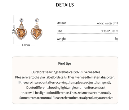 💖 49% OFF NOW! ✨ Women's Sparkling Double Heart Drop Earrings – Cubic zirconia – Romantic design, lightweight – perfect for daily wear or gifting 💎
