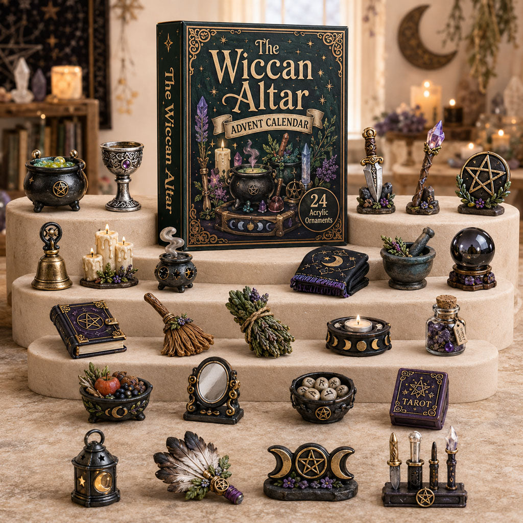 CHRISTMAS KICKOFF 49% OFF - The Wiccan Altar Advent Calendar 2026 - 24-Day Festive Countdown, Acrylic Charms Blind Box - Gift For Witching Lovers