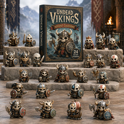 CHRISTMAS KICKOFF 49% OFF - Undead Vikings Advent Calendar 2026 - 24-Day Festive Countdown, Acrylic Charms Blind Box - Gift For Viking Lovers