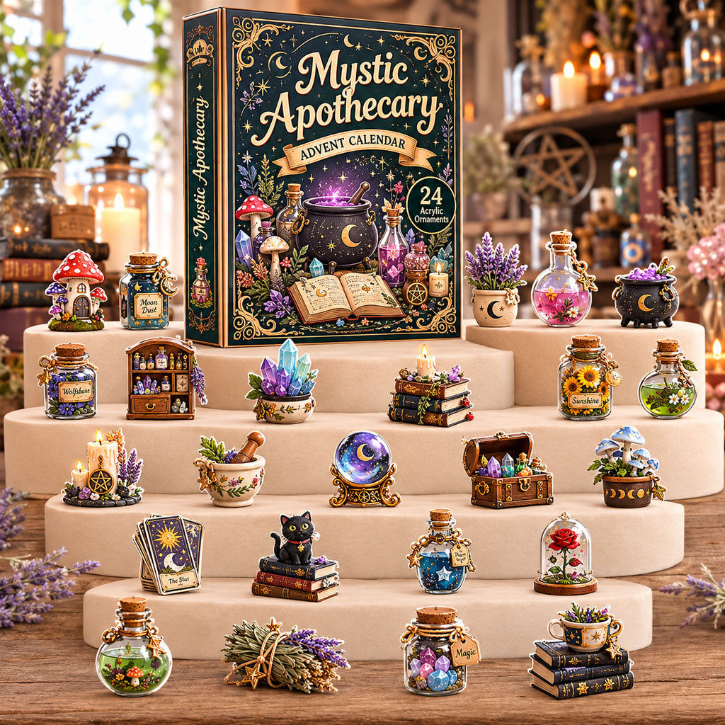 CHRISTMAS KICKOFF 49% OFF - Wiccan Mystic Apothecary Advent Calendar 2026 - 24-Day Festive Countdown, Acrylic Charms Blind Box - Gift For Witching Lovers AC0HA223
